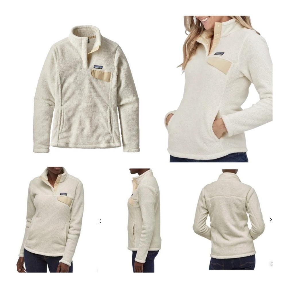 patagonia Re-Tool Snap-T Fleece Pullover - Raw Linen - White Dye
